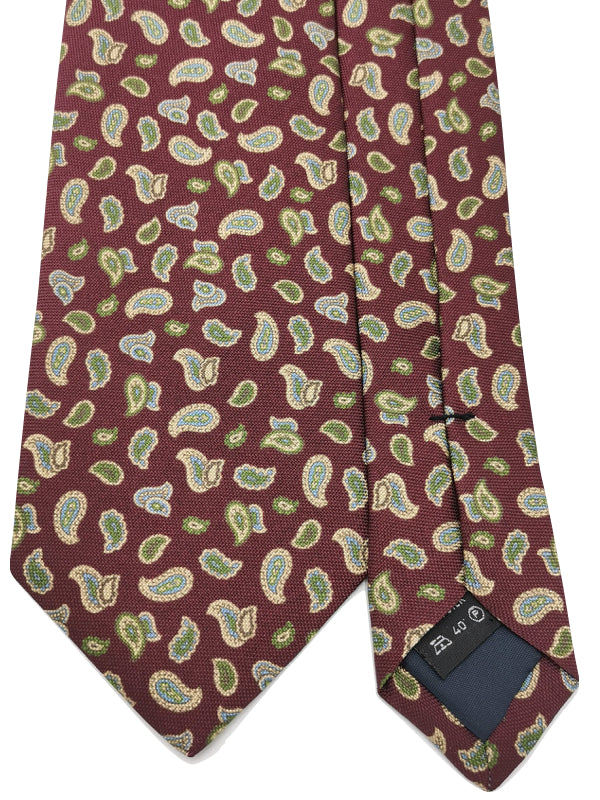 wine paisley tie