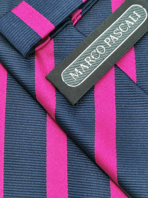 Lingering Fuscia Stripe tie fabric zoom