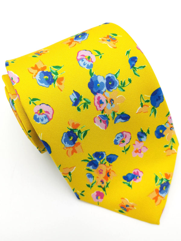 Rolled Yellow Spring Garden tie 