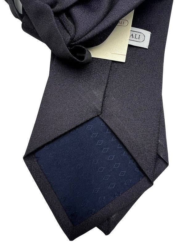 Classic Silk Jacquard Ascot Cravat in Navy