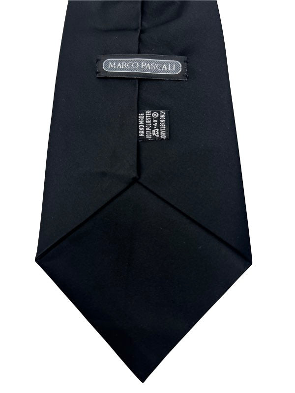 Ceremony Silk Satin Ascot Cravat in Black