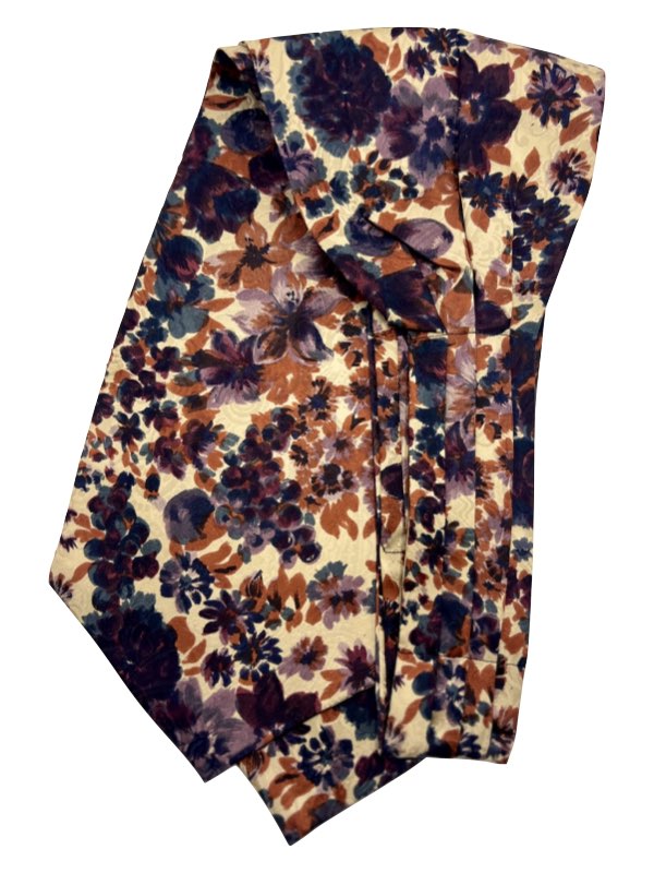 Vintage Autumn Blossom Ascot tie