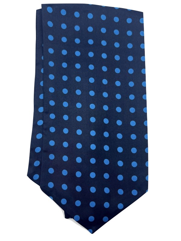 Navy Dotted Ascot tie