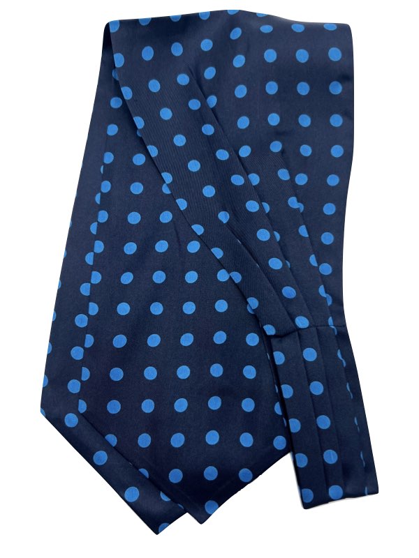 Navy Dotted Ascot tie