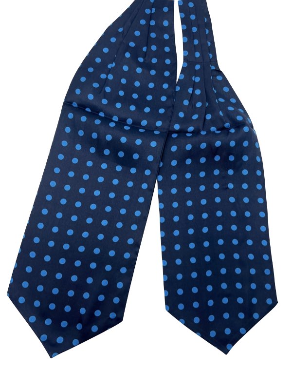 Navy Dotted Ascot tie