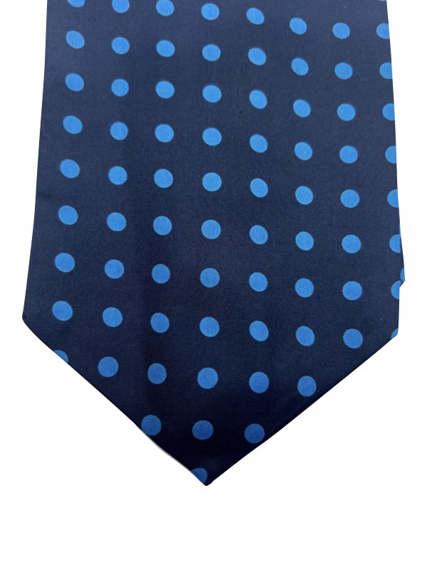 Navy Dotted Ascot tie