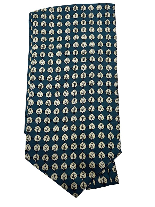 Teal Grove Patterned Ascot