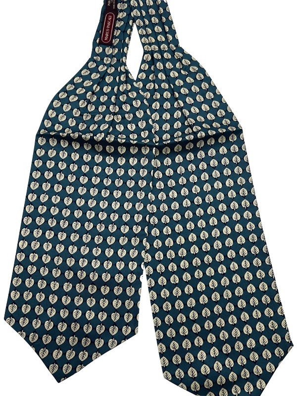 Teal Grove Patterned Ascot