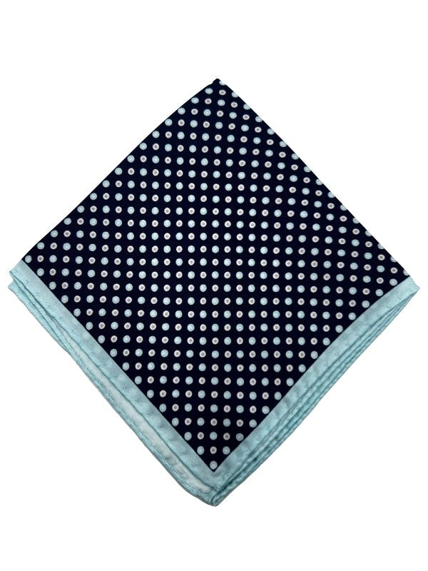 Dotted Charm Navy Pocket Square