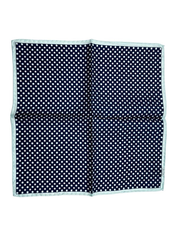 Dotted Charm Navy Pocket Square