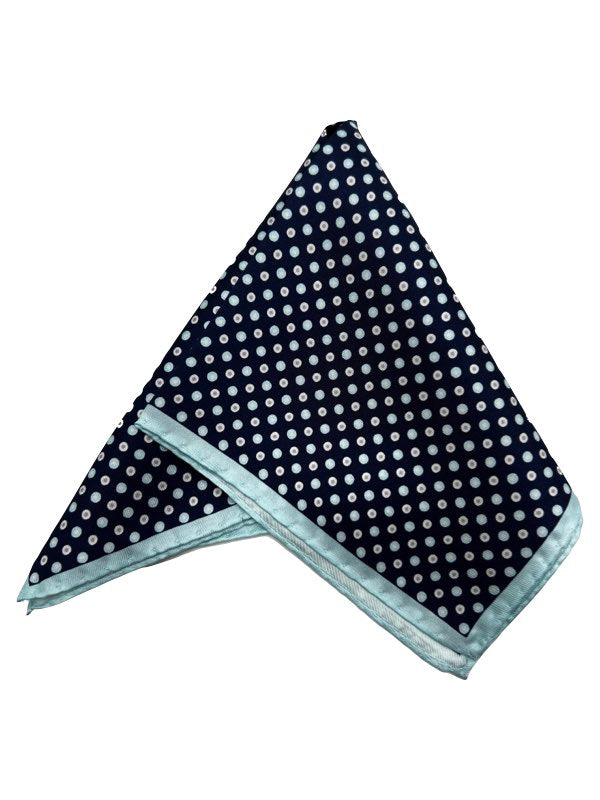 Dotted Charm Navy Pocket Square