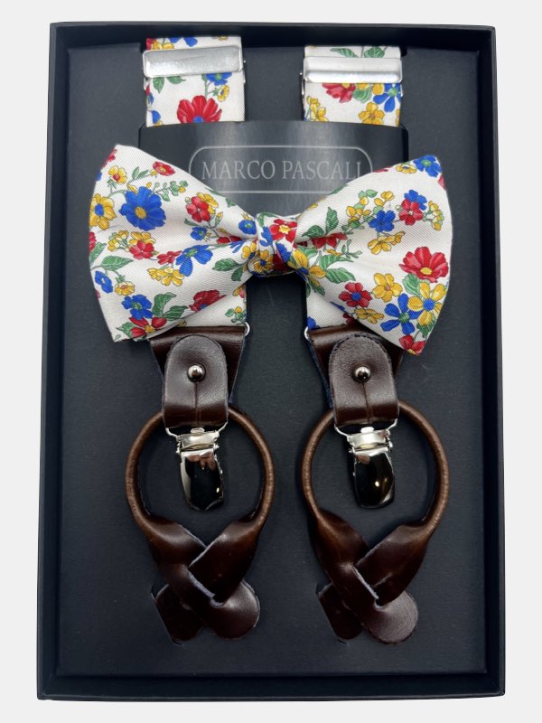 Garden Delight Matching Set of Bowtie & Braces