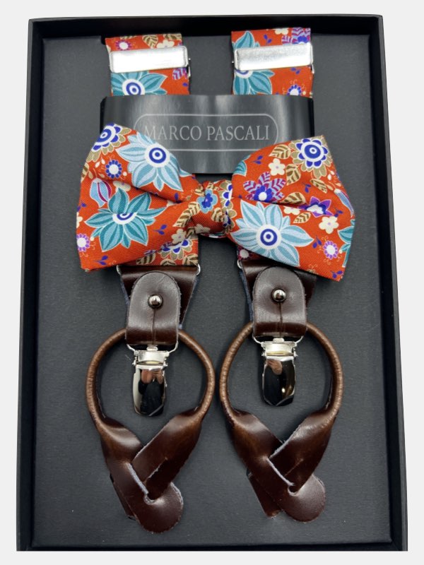 Sunset Garden Matching Set of Bowtie & Braces