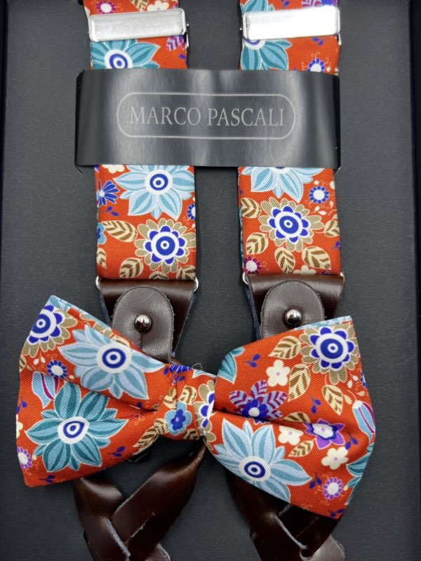 Sunset Garden Matching Set of Bowtie & Braces