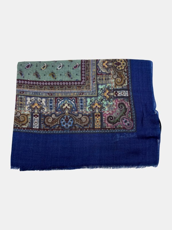 Emerald and Sapphire Majesty Paisley Scarf