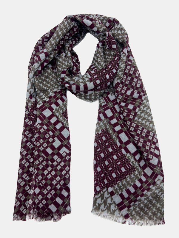 Ruby Check Fusion Scarf