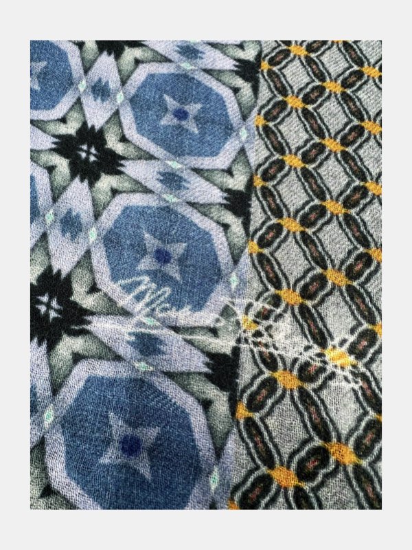 Celestial Grid Patterned Scarf