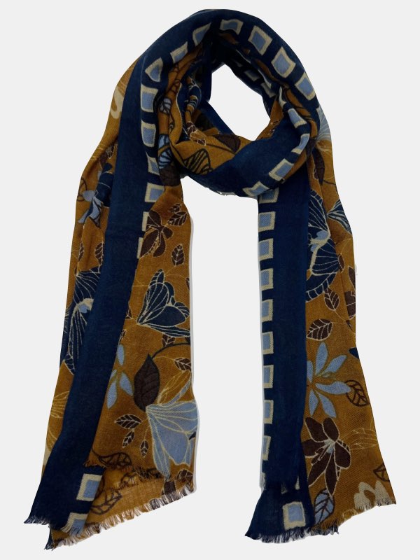 Golden Autumn Bloom Scarf