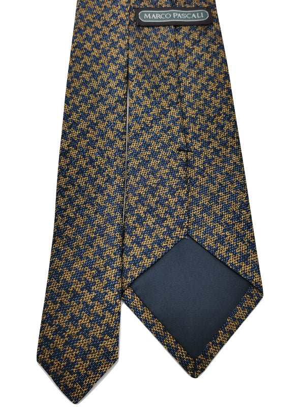 Dizzy Houndstooth Brown and Blue tie