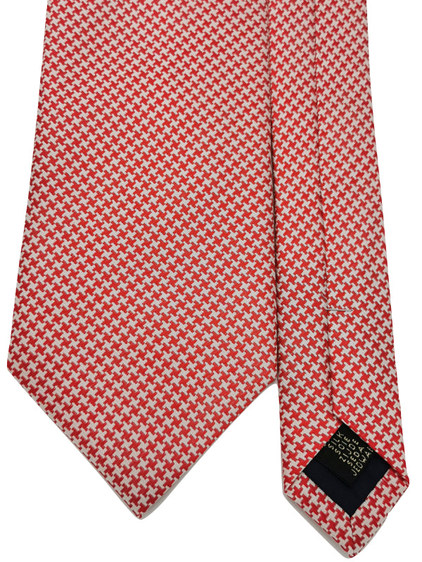 White Houndstooth In Red