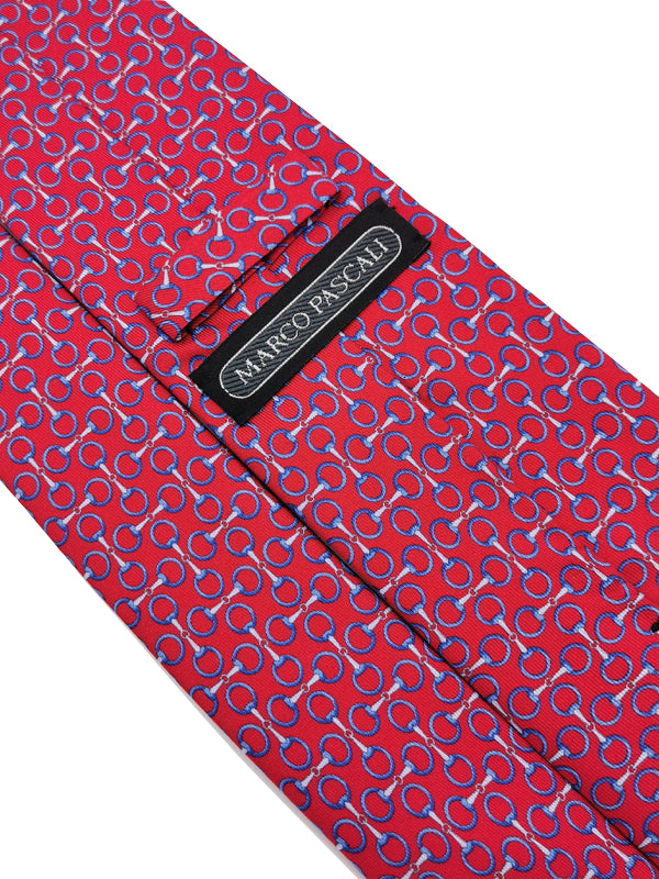 Luxury Hoops Red Silk tie