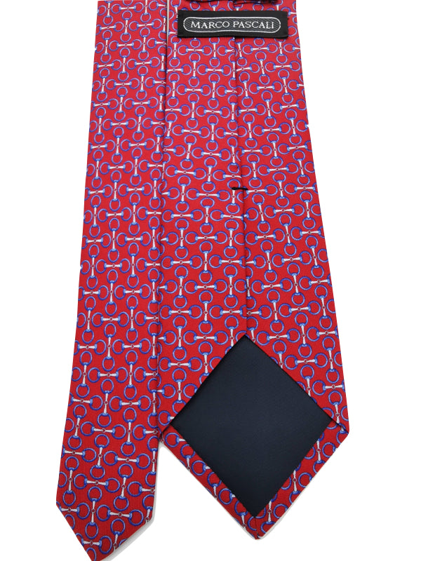 Luxury Hoops Red Silk tie
