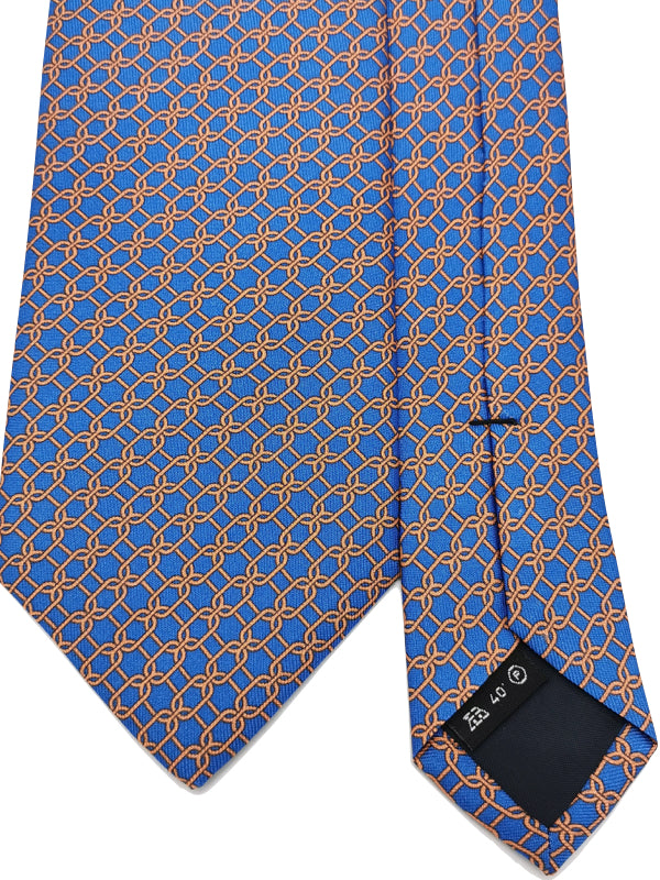 Clean Chain Pattern Silk tie