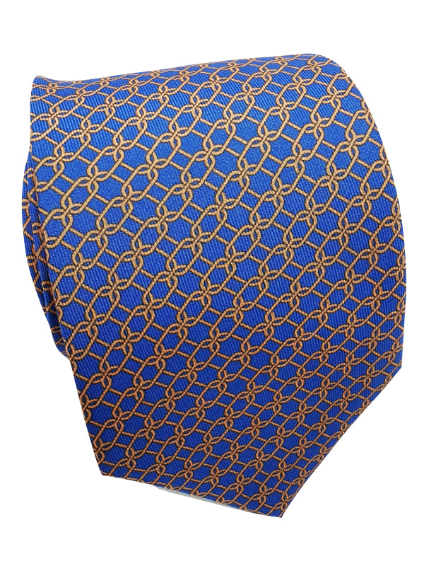 Clean Chain Pattern Silk tie
