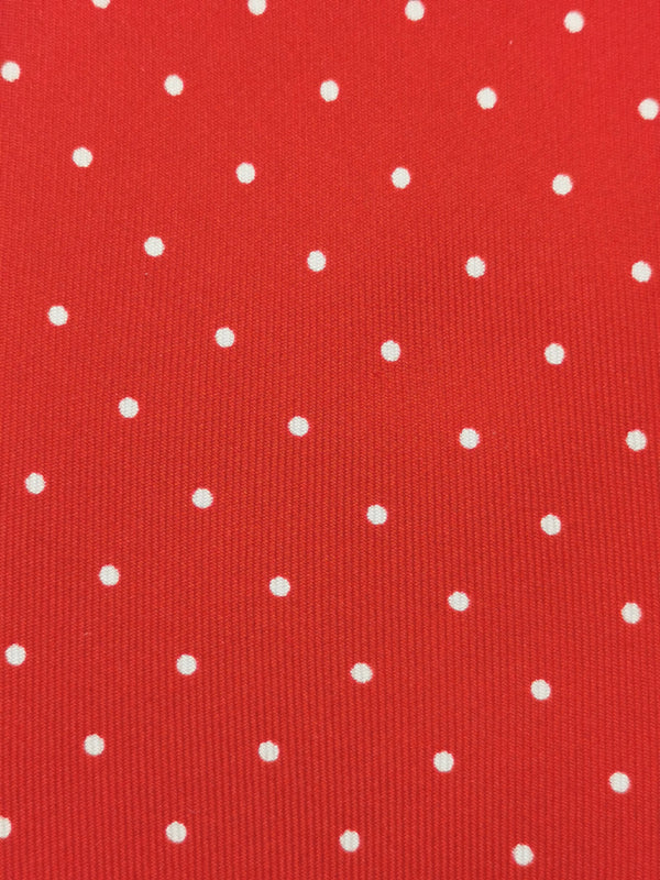 White Polka Dots In Red