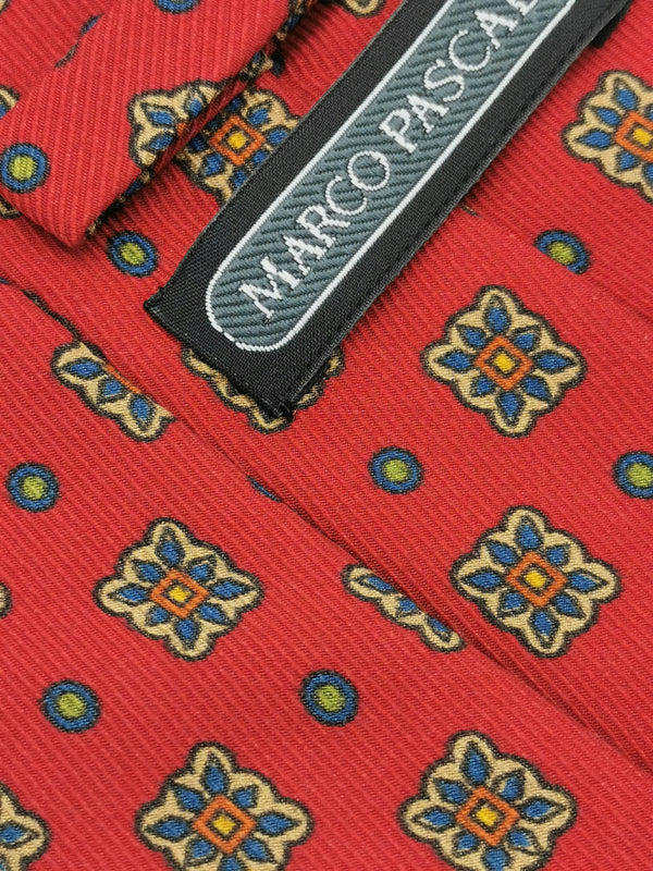 Cretan Medallion Motifs Red tie