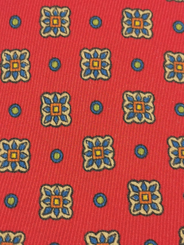 Cretan Medallion Motifs Red tie