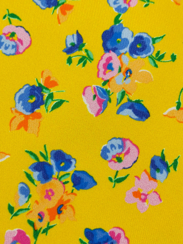 Yellow Spring Garden tie fabric zoom