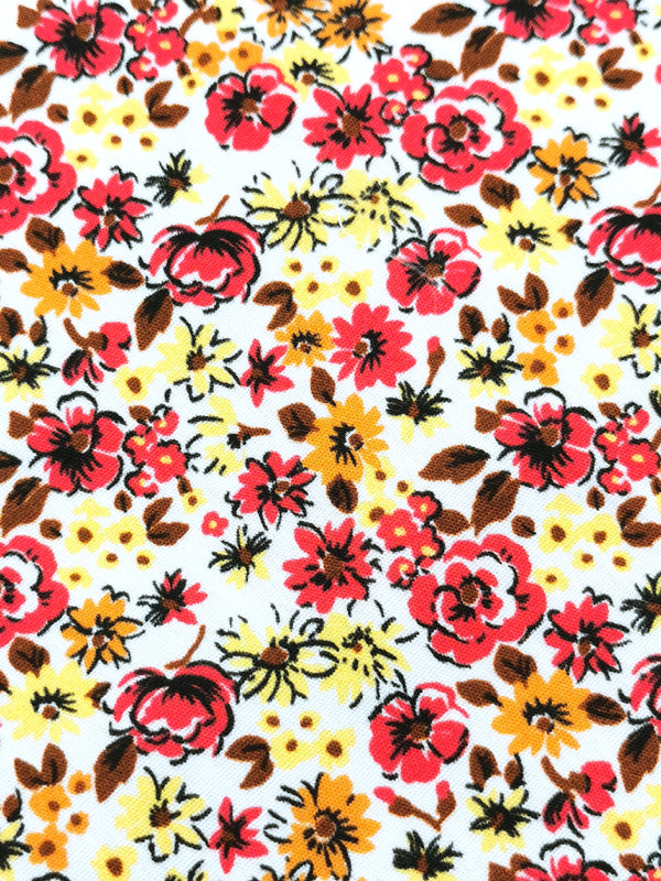 Floral Doodling tie fabric zoom