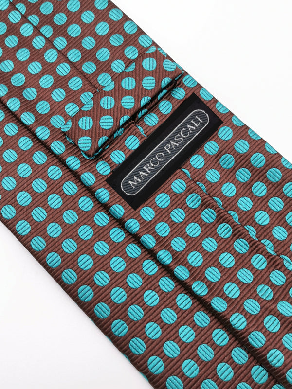 Aqua Dots Brown tie